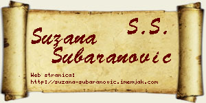 Suzana Šubaranović vizit kartica